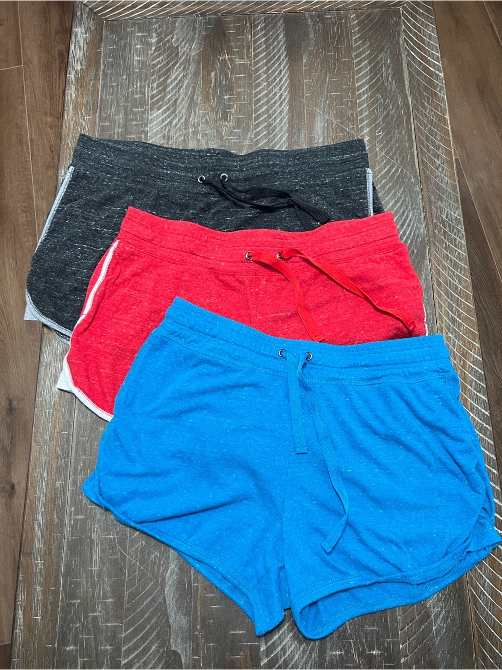 Athletic Works Women's Athletic Shorts Set - Blue, Red, Black